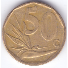 Монета 50 центов 2012 ЮАР - 50 cents 2012 South Africa (Ningizimu)