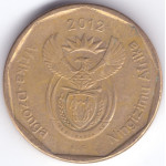 Монета 50 центов 2012 ЮАР - 50 cents 2012 South Africa (Ningizimu)