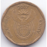 Монета 20 центов 2007 ЮАР - 20 cents 2007 South Africa (iNingizimu)