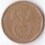 Монета 50 центов 2006 ЮАР - 50 cents 2006 South Africa (iNingizimu)