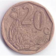 20 центов 2010 ЮАР - 20 cents 2010 South Africa (Ningizimu)