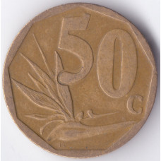 Монета 50 центов 2007 ЮАР - 50 cents 2007 South Africa (iSewula)