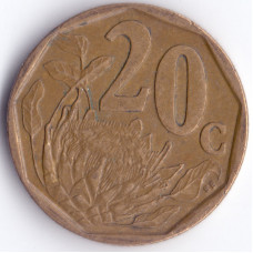 20 центов 1996 ЮАР - 20 cents 1996 South Africa (Borwa)