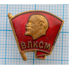 Членский знак ВЛКСМ, Тяжелый, Заколка