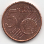 5 евроцентов 2006 года Франция - 5 euro cents 2006 France, из оборота