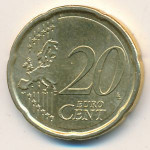 20 евроцентов 2010 года Италия года - 20 euro cents 2010 Italy, из оборота