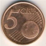 5 евроцентов 2008 года Кипр - 5 euro cent 2008 Cyprus, из оборота