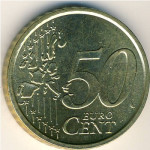 50 евроцентов 2002 года Италия - 50 euro cent 2002 Italy, из оборота