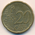 20 евроцентов 2002 года Австрия - 20 euro cent 2002 Austria, из оборота