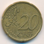 20 евроцентов 2002 Германия - 20 euro cent 2002 Germany, J, из оборота