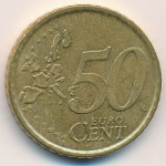 50 евроцентов 2000 года Испания - 50 euro cents 2000 Spain, из оборота