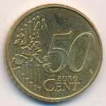 50 евроцентов 2002 года Германия - 50 euro cent 2002 Germany, F, из оборота