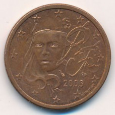 5 евроцентов 2003 Франция - 5 euro cents 2003 France, из оборота