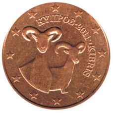 5 евроцентов 2011 года Кипр - 5 euro cent 2011 Cyprus, из оборота