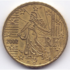 50 евроцентов 2002 года Франция - 50 euro cents 2002 France, из оборота