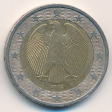 2 евро 2002 года Германия - 2 euro 2002 Germany, D, из оборота