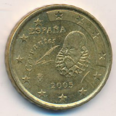 10 евроцентов 2004 года Испания - 10 euro cent 2004 Spain, из оборота