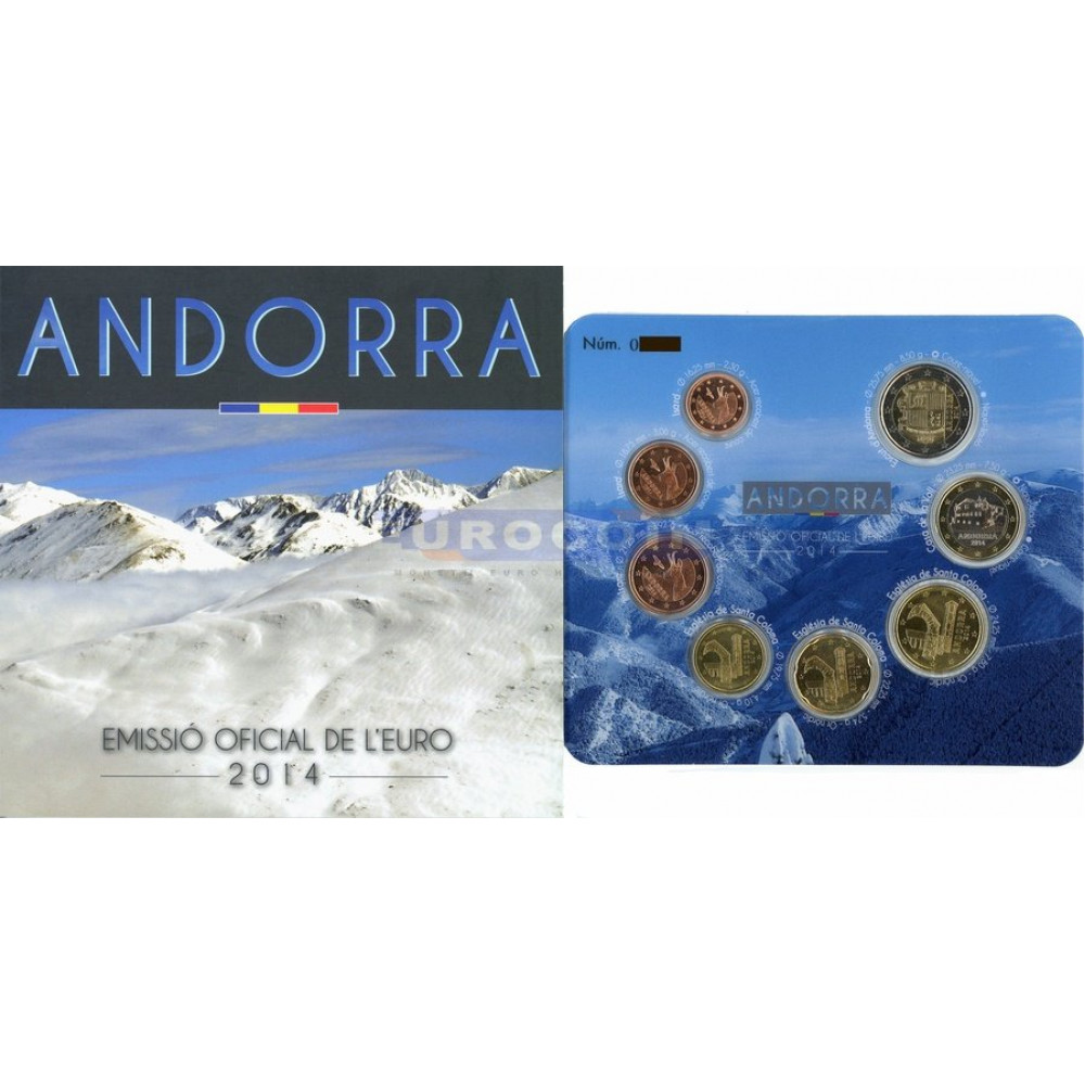 Андорра 2014 год Годовой набор Евро монет