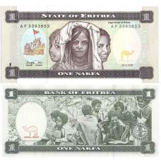Банкнота 1 ONE NAKFA ERITREA 1997