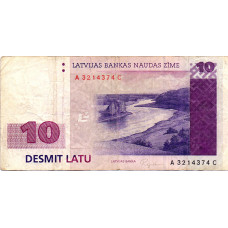 Банкнота 10 лат 1993 Латвия - 10 Latu 1993 Latvia