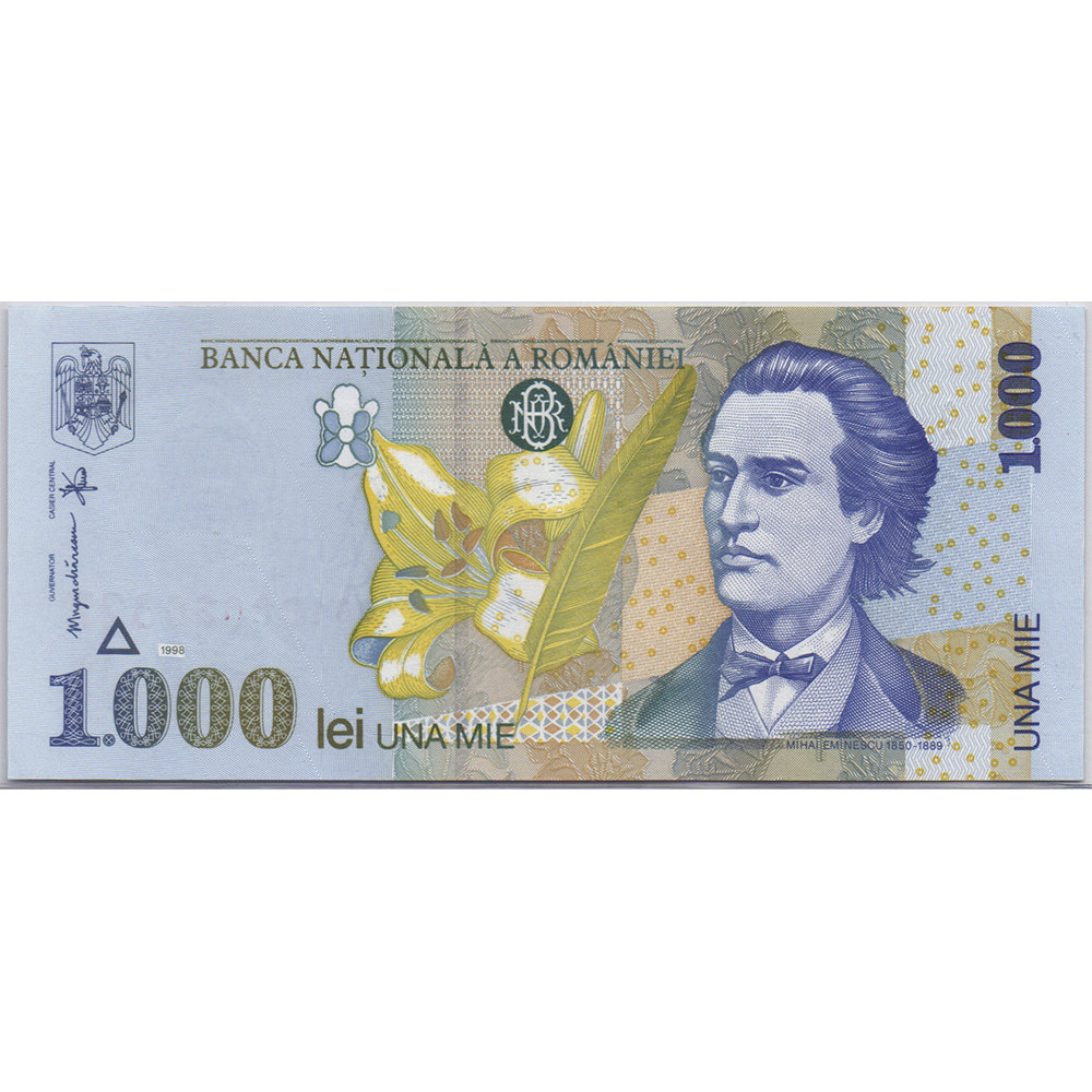 Банкнота 1000 лье 1998 Румыния - 1000 Lei 1998 Romania