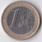 1 евро 2003 года Испания - 1 euro 2003 Spain, из оборота