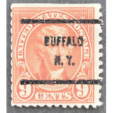 1923 Январь США Томас Джефферсон BUFFALO N.Y. 9 центов