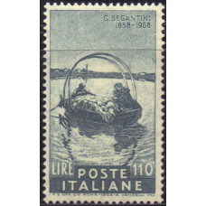 1958, август. Почтовая марка Италии. 100-летие со дня рождения Джованни Сегантини