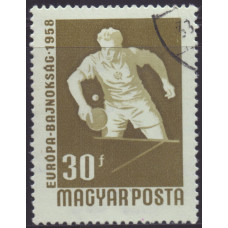 1958, август. Почтовая марка Венгрии. Спортивный чемпионат, Будапешт. 30 филлер