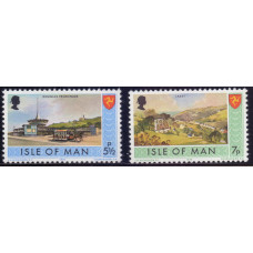 1975, май. Набор почтовых марок Острова Мэн. Пейзажи