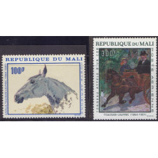 1967, декабрь. Набор марок Мали. Toulouse-Lautrec Commemoration