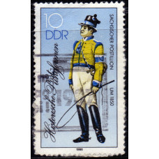 1986, февраль. Почтовая марка Германии (ГДР). Историческая почтовая форма. 10 пфенинг