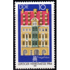 1984, август. Почтовая марка Германии (ГДР). Лейпцигская осенняя ярмарка. 10 пфенинг