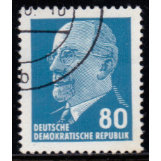 1967, декабрь. Почтовая марка Германии (ГДР). Вальтер Ульбрихт. 80 пфенинг