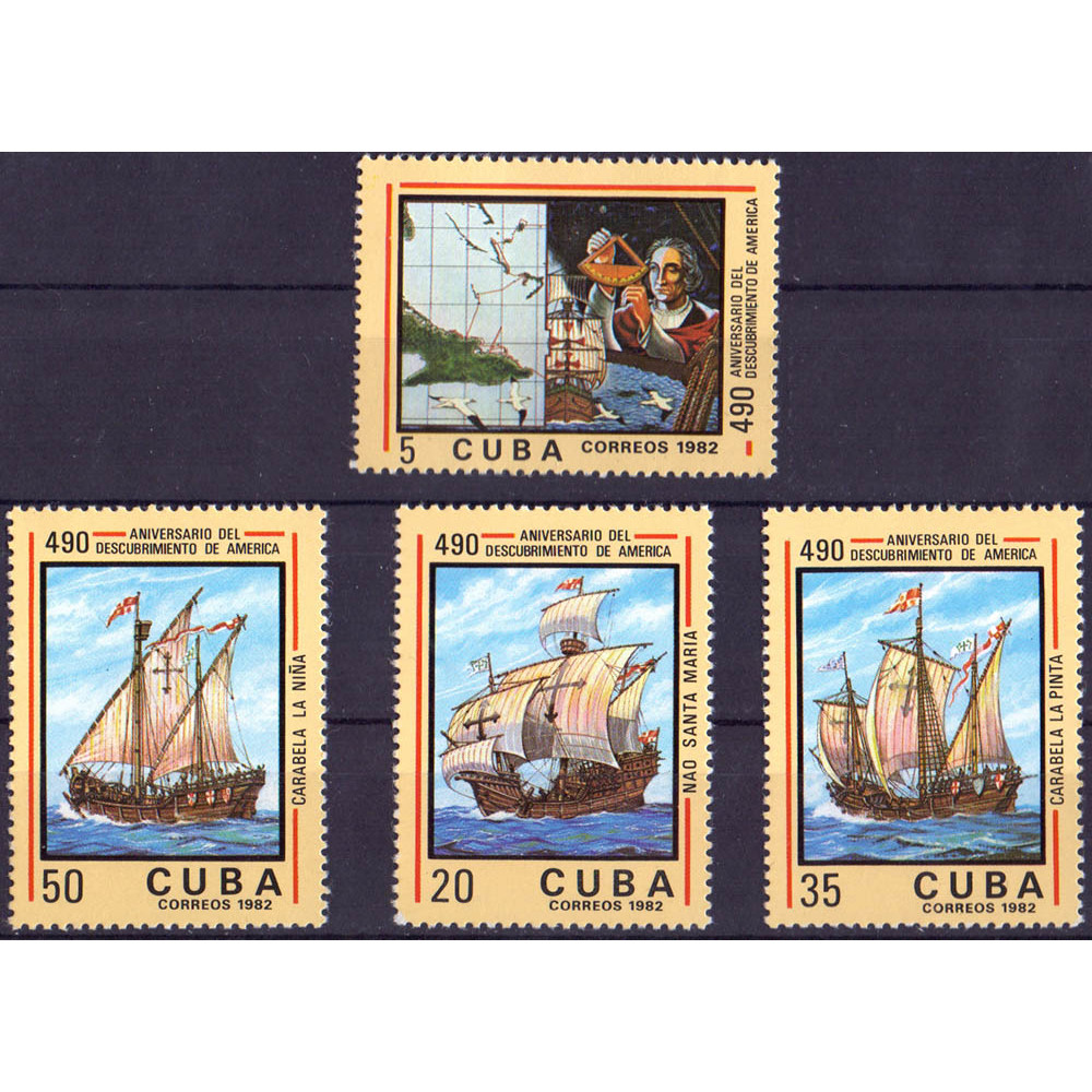 1982. Набор марок Кубы. 490 Aniversario del Descubrimiento de America. 