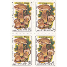 Квартблок СССР. Ядовитые грибы - Желчный гриб (Tylopilus felleus). 15 копеек. 1986