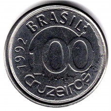 100 крузейро 1992 Бразилия - 100 cruzeiro 1992 Brazil, из оборота