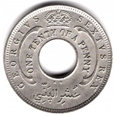 1/10 пенни 1950 Британская Западная Африка - 1/10 penny 1950 British West Africa, из оборота