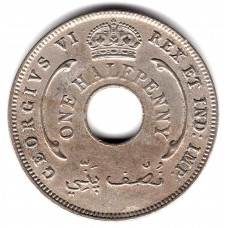 1/2 пенни 1942 Британская Западная Африка - 1/2 penny 1942 British West Africa, из оборота