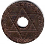 1/2 пенни 1952 Британская Западная Африка - 1/2 penny 1952 British West Africa, из оборота