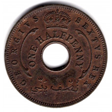 1/2 пенни 1952 Британская Западная Африка - 1/2 penny 1952 British West Africa, из оборота