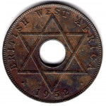 1/2 пенни 1952 Британская Западная Африка - 1/2 penny 1952 British West Africa, из оборота