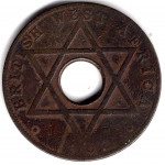 1/2 пенни 1952 Британская Западная Африка - 1/2 penny 1952 British West Africa, из оборота