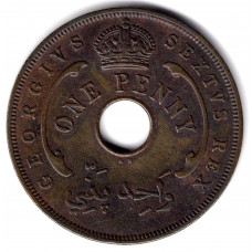 1 пенни 1952 Британская Западная Африка - 1 penny 1952 British West Africa, из оборота