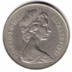 10 новых пенсов 1968 Великобритания - 10 new pence 1968 Great Britain, из оборота