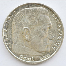 2 рейхсмарки 1939 Германия - 2 reichsmarks 1939 Germany, А, из оборота