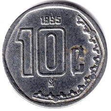 10 сентаво 1995 Мексика - 10 centavo 1995 Mexico, из оборота