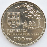 200 эскудо 1993 Португалия - 200 escudos 1993 Portugal, из мешка