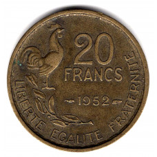 20 франков 1952 Франция - 20 francs 1952 France, из оборота