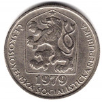 50 геллеров 1979 Чехословакия - 50 hellers 1979 Czechoslovakia, из оборота